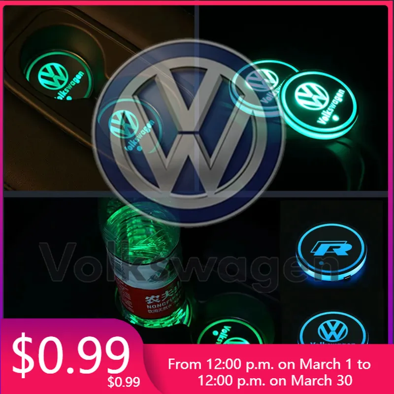 Emblems For VW Volkswagen Jetta MK5 Golf New 7 Color LED Car Cup Holder Light Luminous Coaster Water Cup Pad For VW Volkswagen P
Emblems For VW Volkswagen Jetta MK5 Golf New 7 Color LED Car Cup Holder Light Luminous Coaster Water Cup Pad For VW Volkswagen P