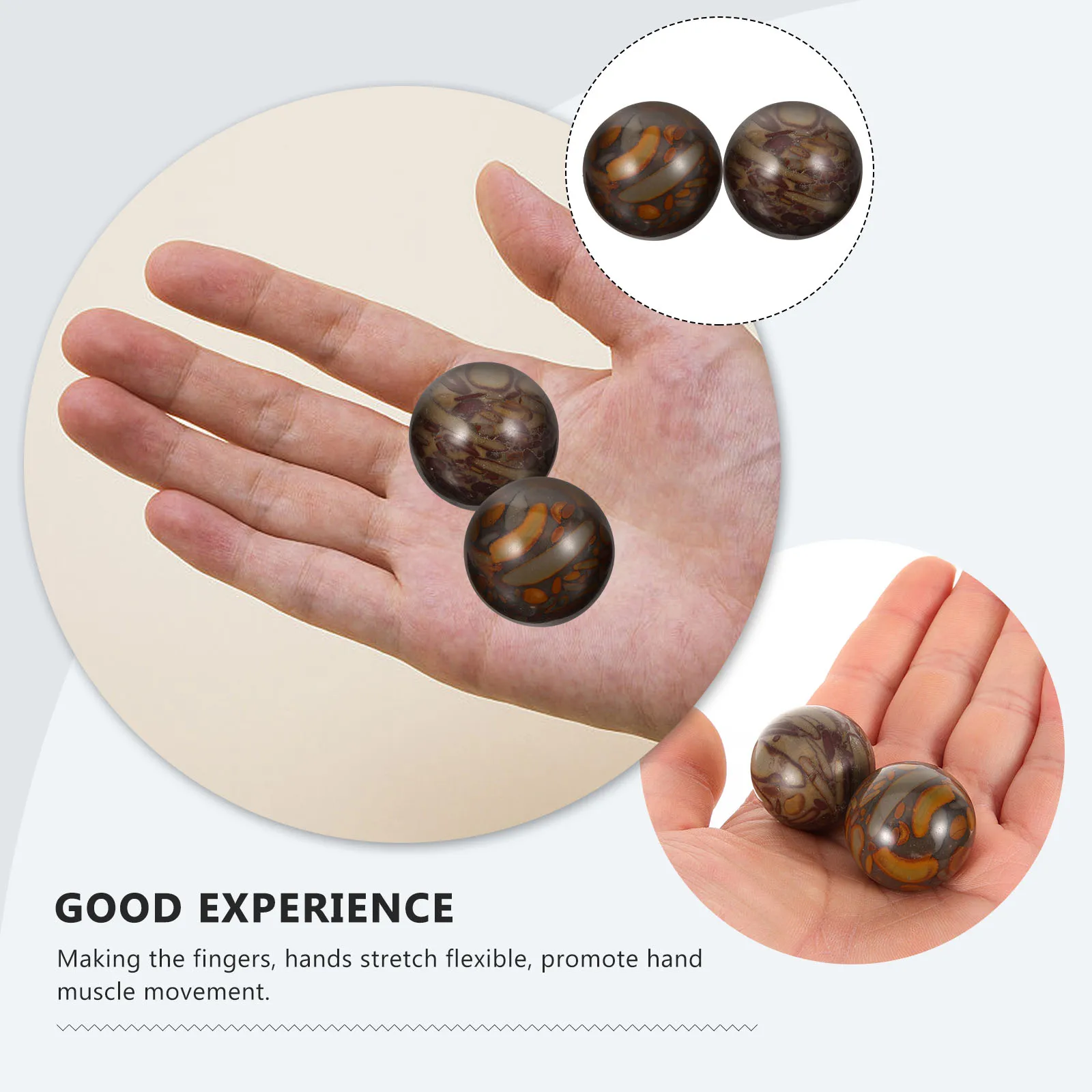 2pcs Fitness Handball 25mm Jade Stone Hand Exercise Balls Portable Size Massage Therapy Relaxation Hand Training
2pcs Fitness Handball 25mm Jade Stone Hand Exercise Balls Portable Size Massage Therapy Relaxation Hand Training
