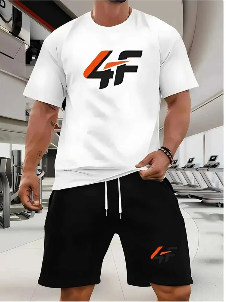 Spring and summer new two-piece men's running T-shirt and short casual elastic round neck sports suit comfortable quick drying
Spring and summer new two-piece men's running T-shirt and short casual elastic round neck sports suit comfortable quick drying