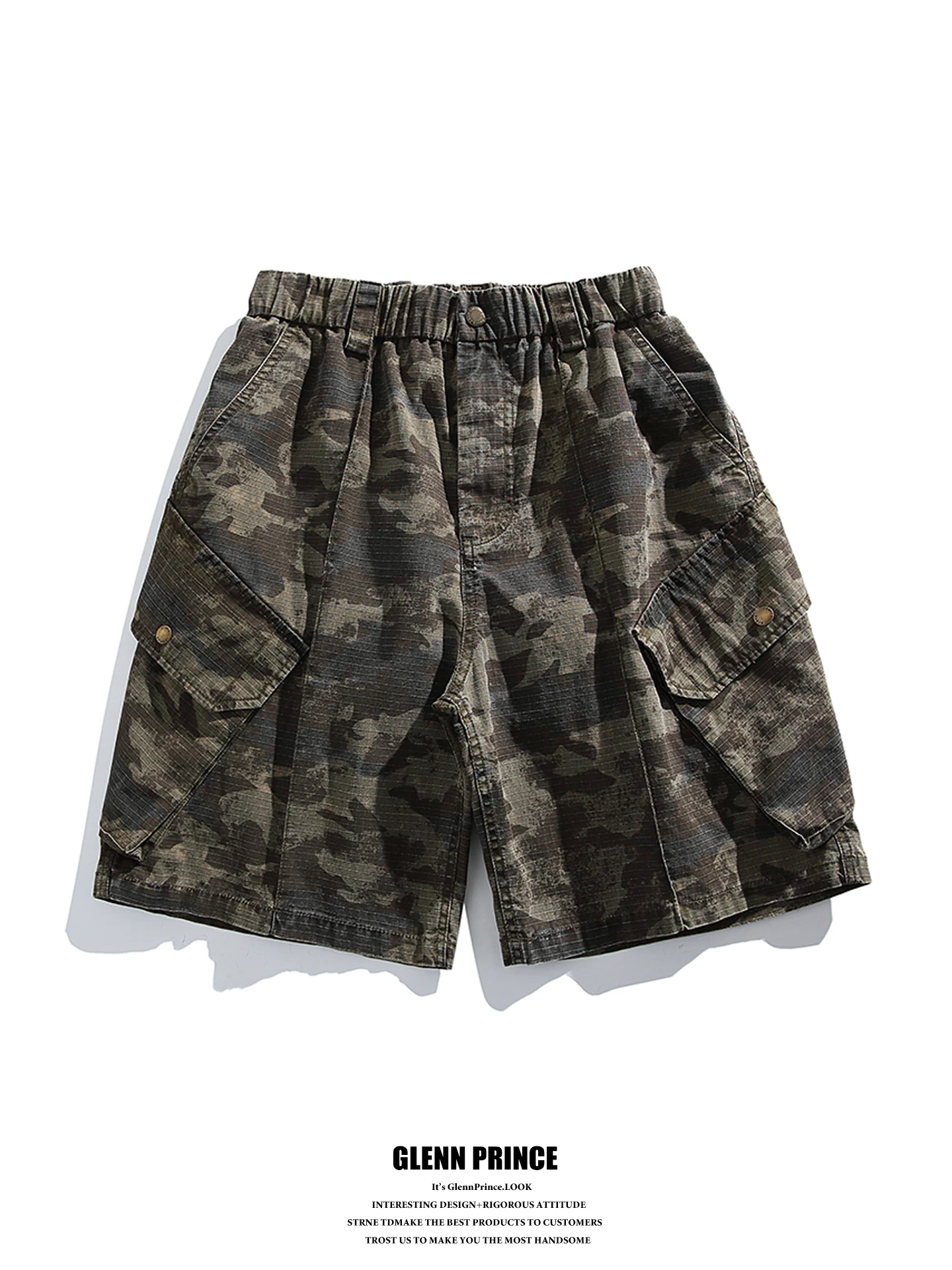 American Retro Camouflage Workwear Shorts Men's Handsome High Street Loose Waist Wide Leg Five-Quarter Pants Utility Pockets
American Retro Camouflage Workwear Shorts Men's Handsome High Street Loose Waist Wide Leg Five-Quarter Pants Utility Pockets