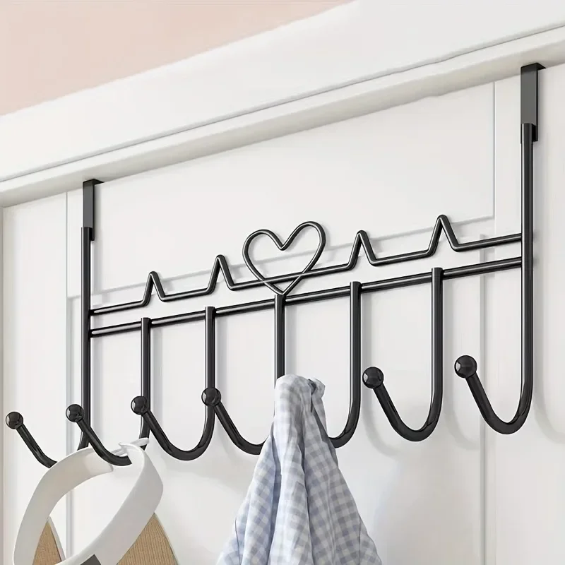 Hooks Over The Door 7Hooks Heart-Shaped Door Hooks Clothes Coat Hat Towel Hanger Bathroom Kitchen Accessories Holder
Hooks Over The Door 7Hooks Heart-Shaped Door Hooks Clothes Coat Hat Towel Hanger Bathroom Kitchen Accessories Holder