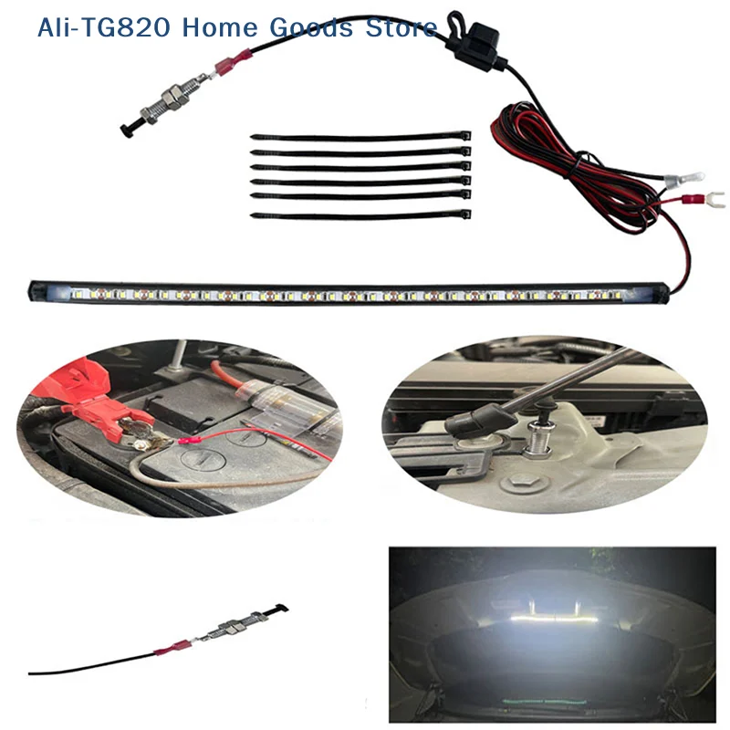 White Under Hood LED Light Kit With Automatic on/off -Universal Fits any Vehic Car LED Lights Automatic Switch Ties Strips
White Under Hood LED Light Kit With Automatic on/off -Universal Fits any Vehic Car LED Lights Automatic Switch Ties Strips
