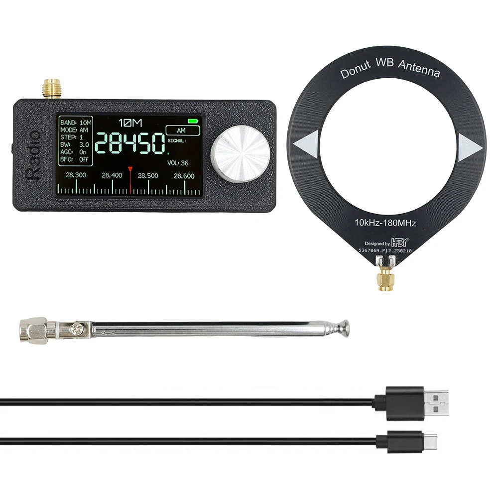 SI4732 9.9K-108mhz Portable Radio LSB USB AM FM Pocket Mini Radio 1.9inch IPS Screen All Band Radio Receiver With Antenna
SI4732 9.9K-108mhz Portable Radio LSB USB AM FM Pocket Mini Radio 1.9inch IPS Screen All Band Radio Receiver With Antenna