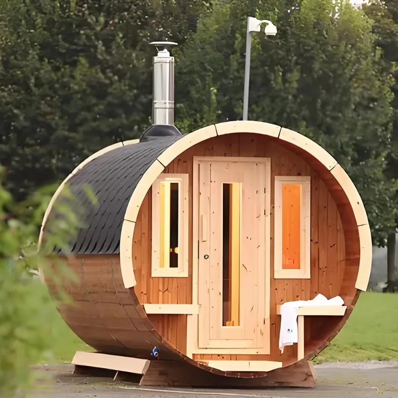 Outdoor Barrel Sauna Room Modern 4 8 People Solid Wood 3 6 9kW Electric Heating Far Infrared Wet Steam Stove Custom
Outdoor Barrel Sauna Room Modern 4 8 People Solid Wood 3 6 9kW Electric Heating Far Infrared Wet Steam Stove Custom