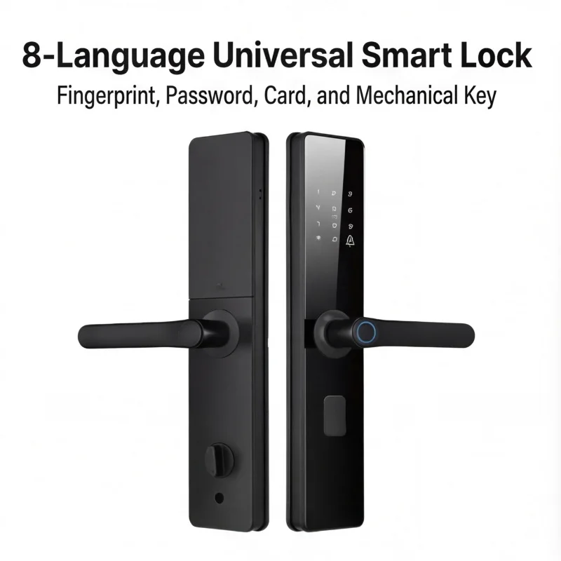 Multilingual Fingerprint Lock Smart Door Lock Entrance Door Electronic Password IC Card Home Security
Multilingual Fingerprint Lock Smart Door Lock Entrance Door Electronic Password IC Card Home Security