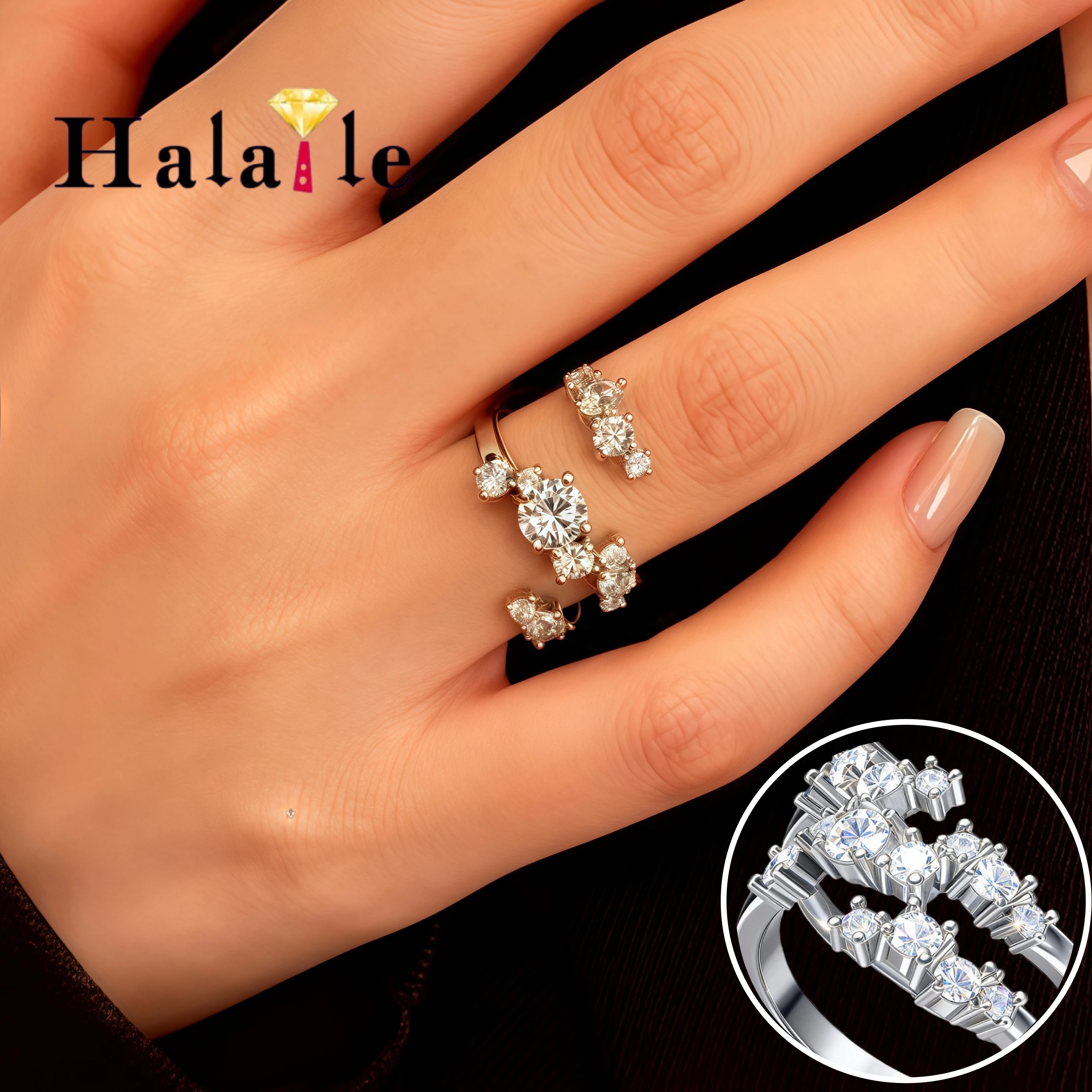 Halaile 4 мм, регулируемое кольцо с муассанитом, стерлинговое серебро S925 для мужчин и женщин, штабелируемые сверкающие ювелирные изделия, модный подарок
Halaile 4 мм, регулируемое кольцо с муассанитом, стерлинговое серебро S925 для мужчин и женщин, штабелируемые сверкающие ювелирные изделия, модный подарок