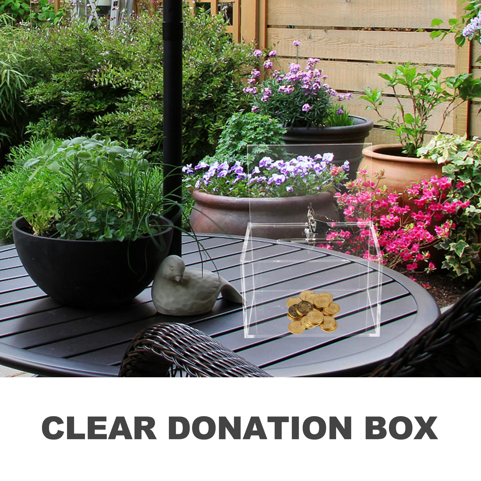 Secure Donation Box with Lock for Fundraising Raffle Voting Ticket Container Office School Factory Jar Storage Box
Secure Donation Box with Lock for Fundraising Raffle Voting Ticket Container Office School Factory Jar Storage Box