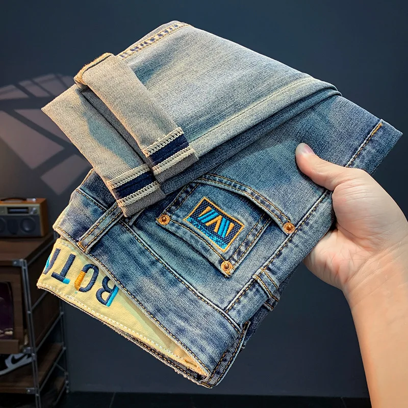 Jeans men's summer high-end Cotton Stretch Slim fit skinny pants washed casual all-match fashion denim trousers
Jeans men's summer high-end Cotton Stretch Slim fit skinny pants washed casual all-match fashion denim trousers