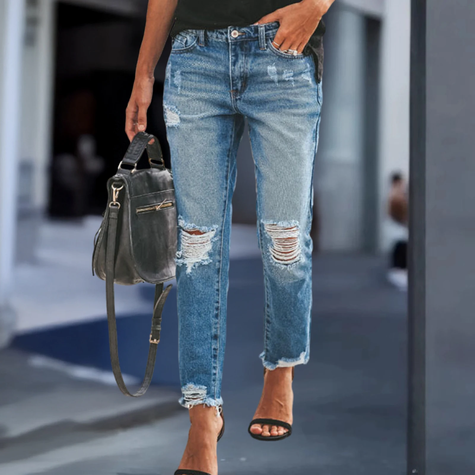 Women Jeans High Waist Solid Color Slim Tassel Button Belt Denim Ankle-Length Pencil Pants2024 Summer New Fashion
Women Jeans High Waist Solid Color Slim Tassel Button Belt Denim Ankle-Length Pencil Pants2024 Summer New Fashion