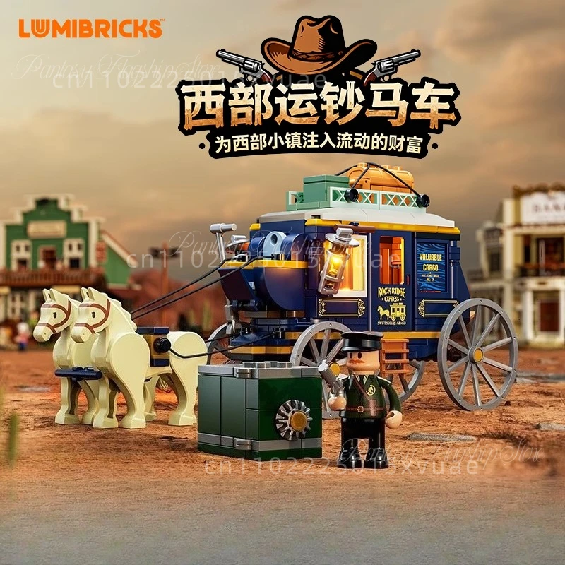 Новые строительные блоки серии Western, бронированная карета, освещение, сборка игрушечных моделей, коллекционные украшения для рабочего стола, праздничный подарок
Новые строительные блоки серии Western, бронированная карета, освещение, сборка игрушечных моделей, коллекционные украшения для рабочего стола, праздничный подарок
