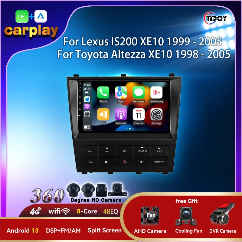 Автомобильный радиоприемник для Lexus IS200 XE10 1999-2005 для Toyota Altezza XE10 1998-2005 Мультимедийный видеоплеер Навигация GPS без 2din 4G
Автомобильный радиоприемник для Lexus IS200 XE10 1999-2005 для Toyota Altezza XE10 1998-2005 Мультимедийный видеоплеер Навигация GPS без 2din 4G