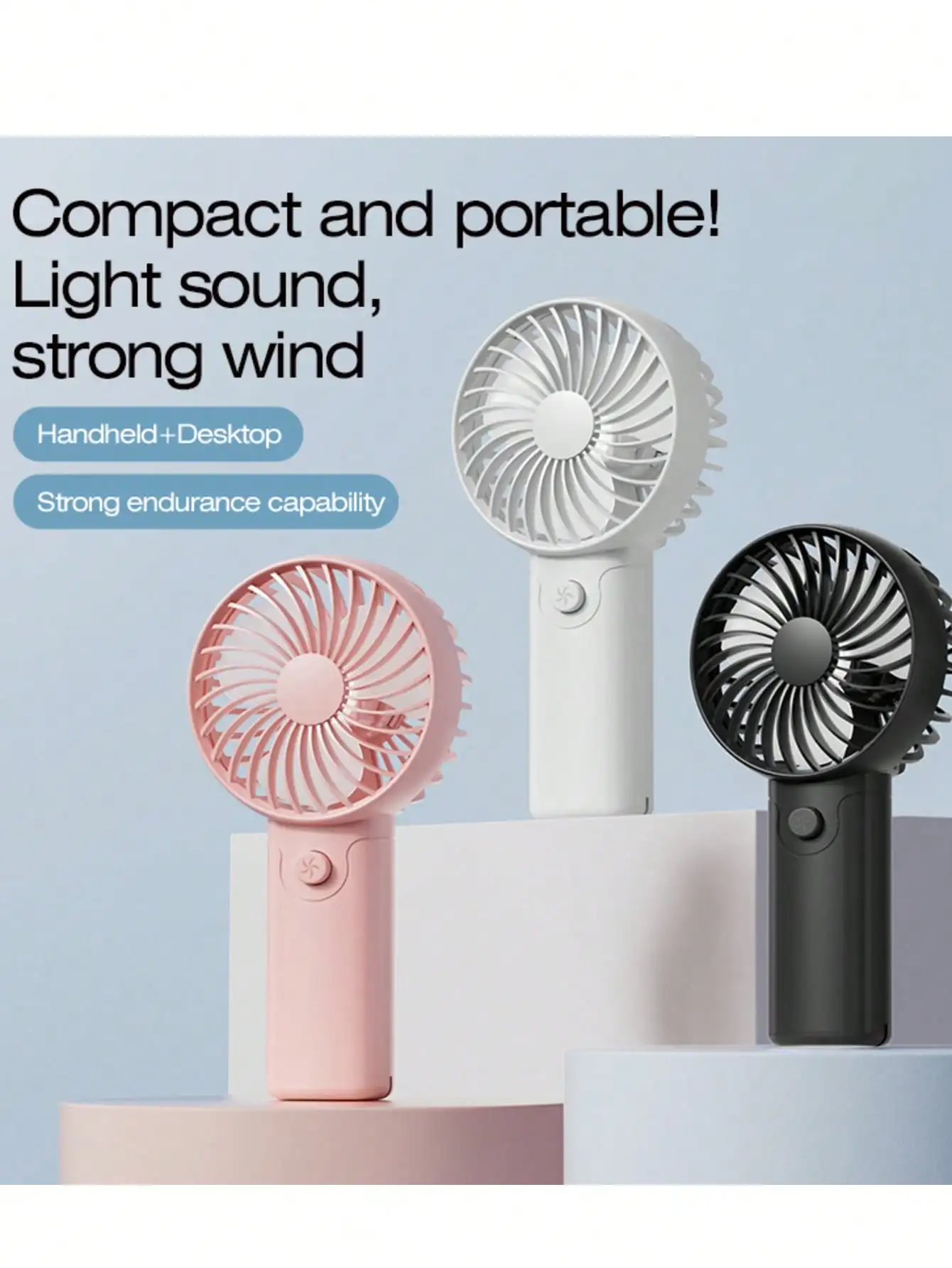 Portable Handheld Mini Electric Fan, Personal Cooling Fan For Summer, 1-Speed Adjustment, Strong Airflow, Suitable For Work, Study, Home, Office, Travel, Beach, Vacation, Hot Weather (Batteries Not Included)
Portable Handheld Mini Electric Fan, Personal Cooling Fan For Summer, 1-Speed Adjustment, Strong Airflow, Suitable For Work, Study, Home, Office, Travel, Beach, Vacation, Hot Weather (Batteries Not Included)
