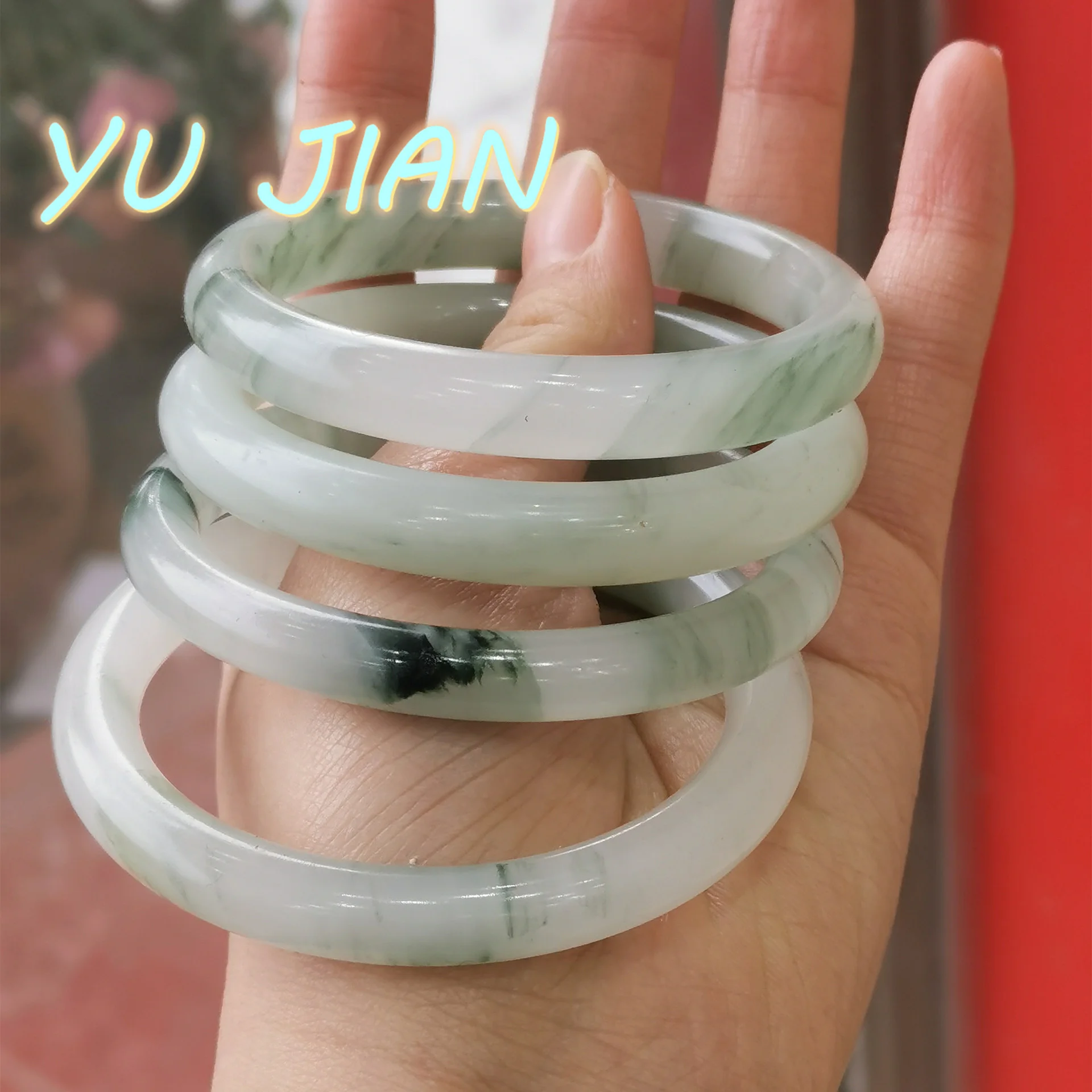 High Ice Floating Green Flower Chalcedony Bracelet Natural Agate Women's Fashion Round Bar Bangle Elegant And Classic Perfect
High Ice Floating Green Flower Chalcedony Bracelet Natural Agate Women's Fashion Round Bar Bangle Elegant And Classic Perfect