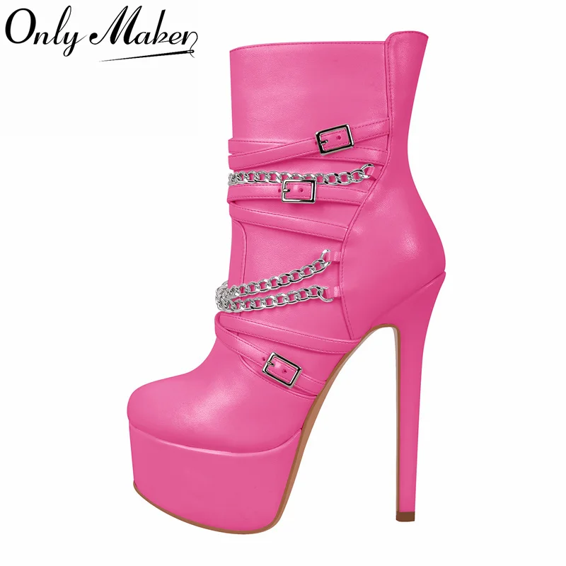Onlymaker женские ботильоны на платформе с матовой боковой молнией, зимние ботильоны на шпильке с цепочкой большого размера
Onlymaker женские ботильоны на платформе с матовой боковой молнией, зимние ботильоны на шпильке с цепочкой большого размера
