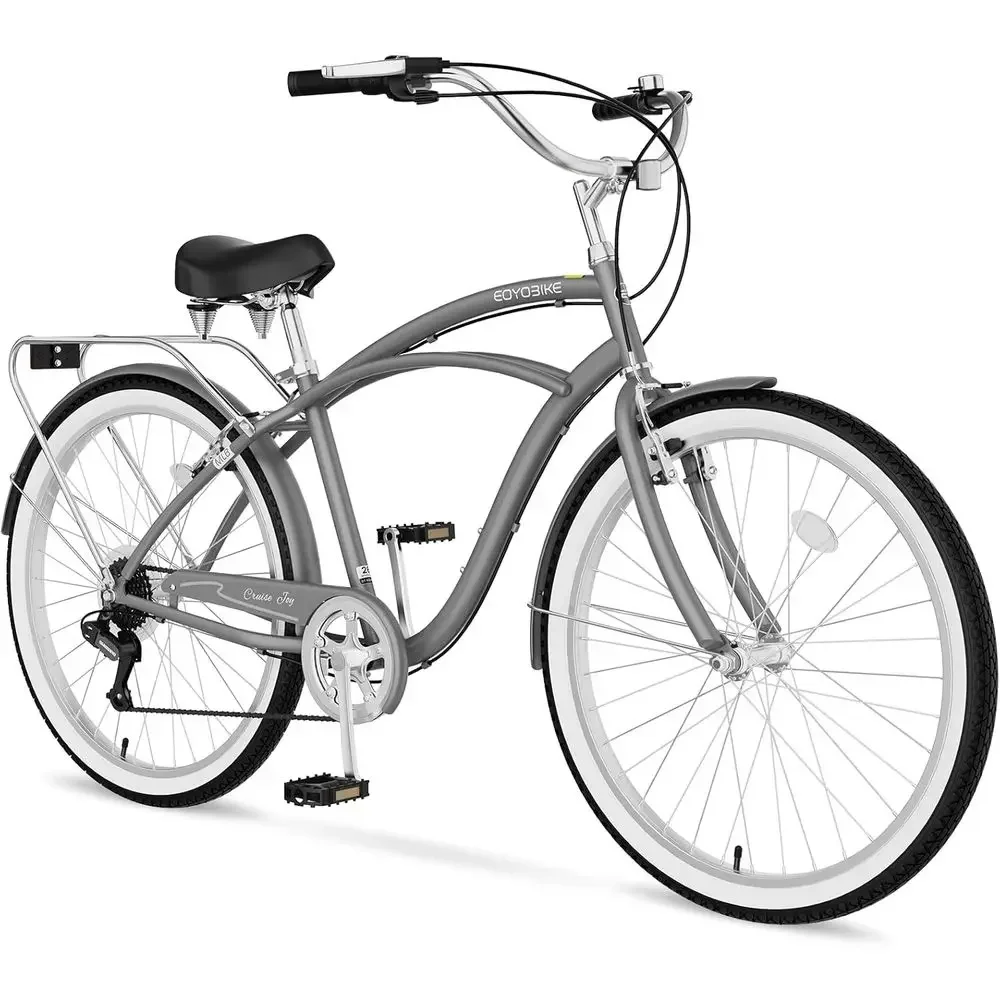 Unisex 24/26 Inch 7-Speed Comfort Cruiser Bike with Step-Through Frame and Rear Rack
Unisex 24/26 Inch 7-Speed Comfort Cruiser Bike with Step-Through Frame and Rear Rack
