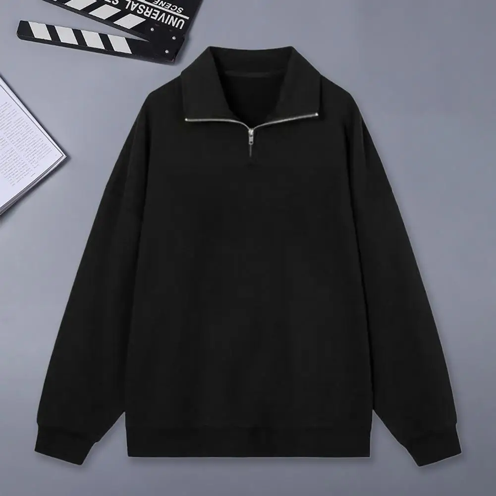 High-quality Men Tops Zip Collar Men's Sweatshirt For Streetwear Sports Wear Loose Fit Pullover Top With Long Sleeve Solid Color
High-quality Men Tops Zip Collar Men's Sweatshirt For Streetwear Sports Wear Loose Fit Pullover Top With Long Sleeve Solid Color