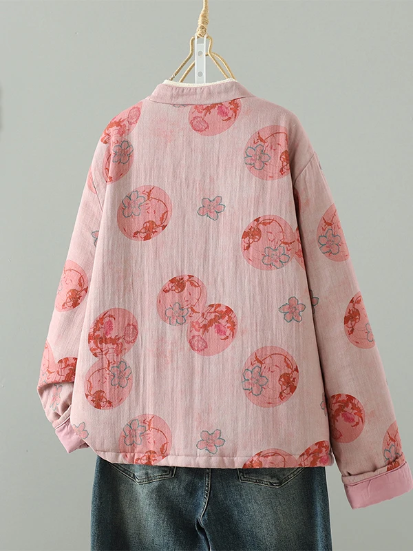 New Chinese Sle Pink Floral Print Cotton Jaet Women's Winter Faion Anti-Aging Tang Suit ort Outerwear with Button
New Chinese Sle Pink Floral Print Cotton Jaet Women's Winter Faion Anti-Aging Tang Suit ort Outerwear with Button