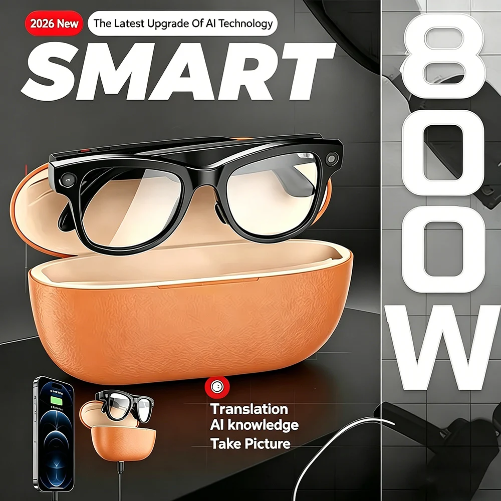 2026 New Smart AI Glasses 4K 800W Camera ChatGPT Photos&Video 3600mAh Charging Case Power Bank 32GB Translation Music Sunglasses
2026 New Smart AI Glasses 4K 800W Camera ChatGPT Photos&Video 3600mAh Charging Case Power Bank 32GB Translation Music Sunglasses