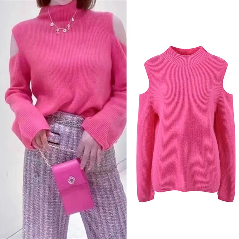 Sexy oulder-baring High-ne Knitted Sweater Base irt f-high Collar Long Sve Women's Premium Edition M Home Faion
Sexy oulder-baring High-ne Knitted Sweater Base irt f-high Collar Long Sve Women's Premium Edition M Home Faion
