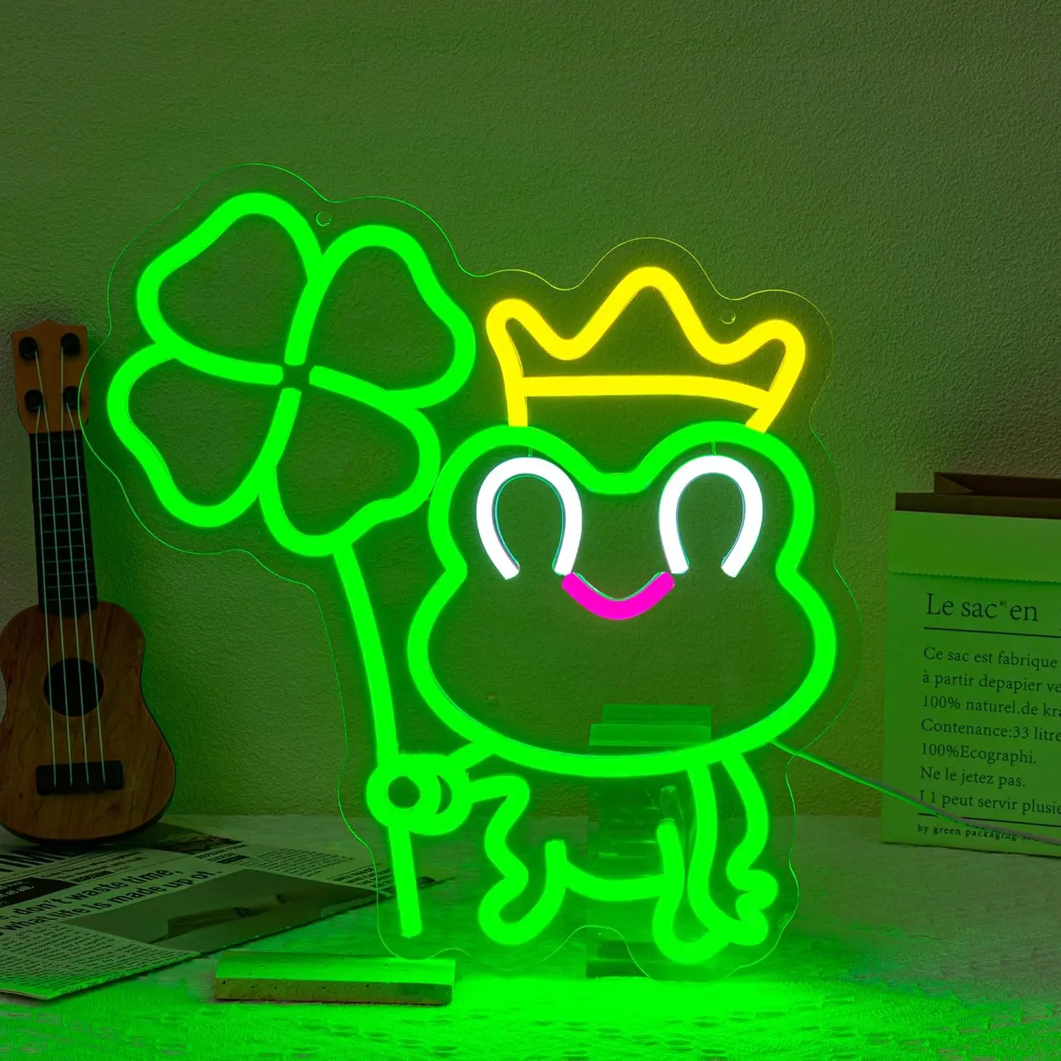 Frog Neon Sign Dimmable Four Leaf Clover Neon Lights for Bedroom Kids Room Wedding Party Decor Aesthetics Draw Birthday Gifts
Frog Neon Sign Dimmable Four Leaf Clover Neon Lights for Bedroom Kids Room Wedding Party Decor Aesthetics Draw Birthday Gifts