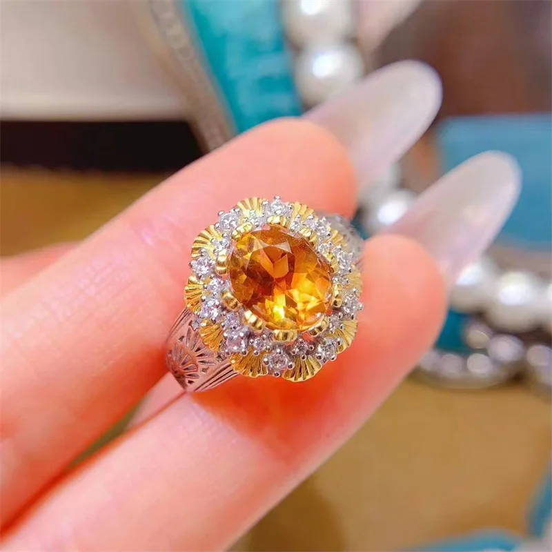 Original Real 925 Silver Wedding Ring Natural Citrine Peridot Women's Ring Bride Birthday Gift Fine Fashion with Certificate
Original Real 925 Silver Wedding Ring Natural Citrine Peridot Women's Ring Bride Birthday Gift Fine Fashion with Certificate