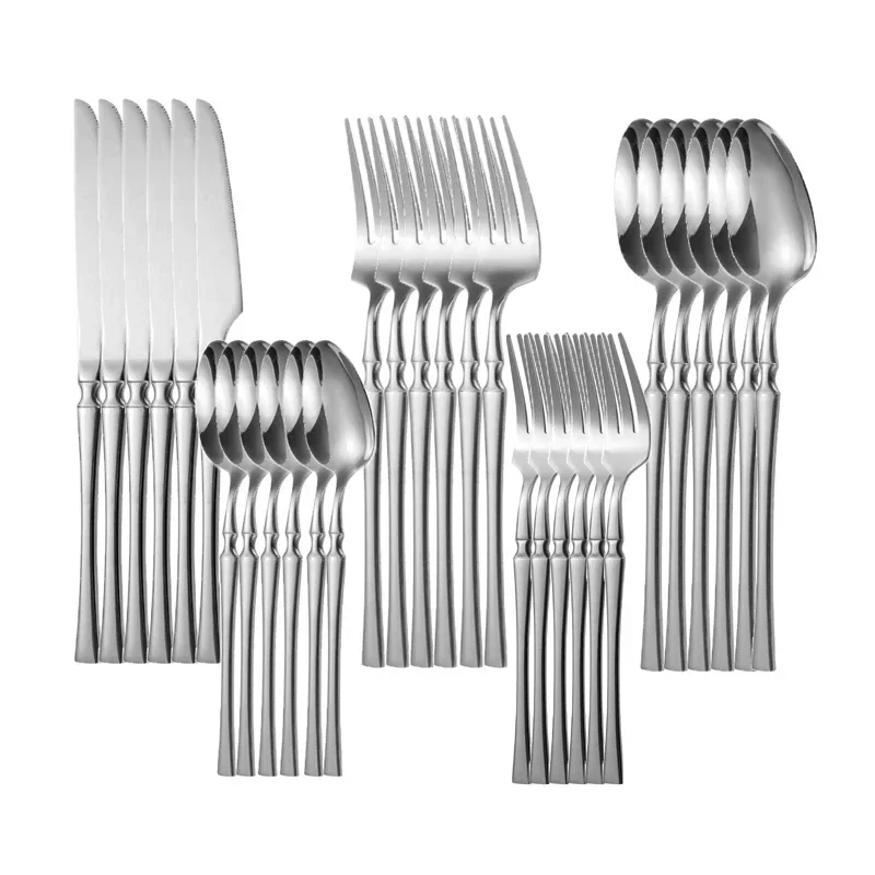 30/40/60pcs Silver Flatware Set Stainless Steel Tableware Knife Fork Coffee Spoon Dinnerware Dishwasher Safe Dinner Cutlery
30/40/60pcs Silver Flatware Set Stainless Steel Tableware Knife Fork Coffee Spoon Dinnerware Dishwasher Safe Dinner Cutlery