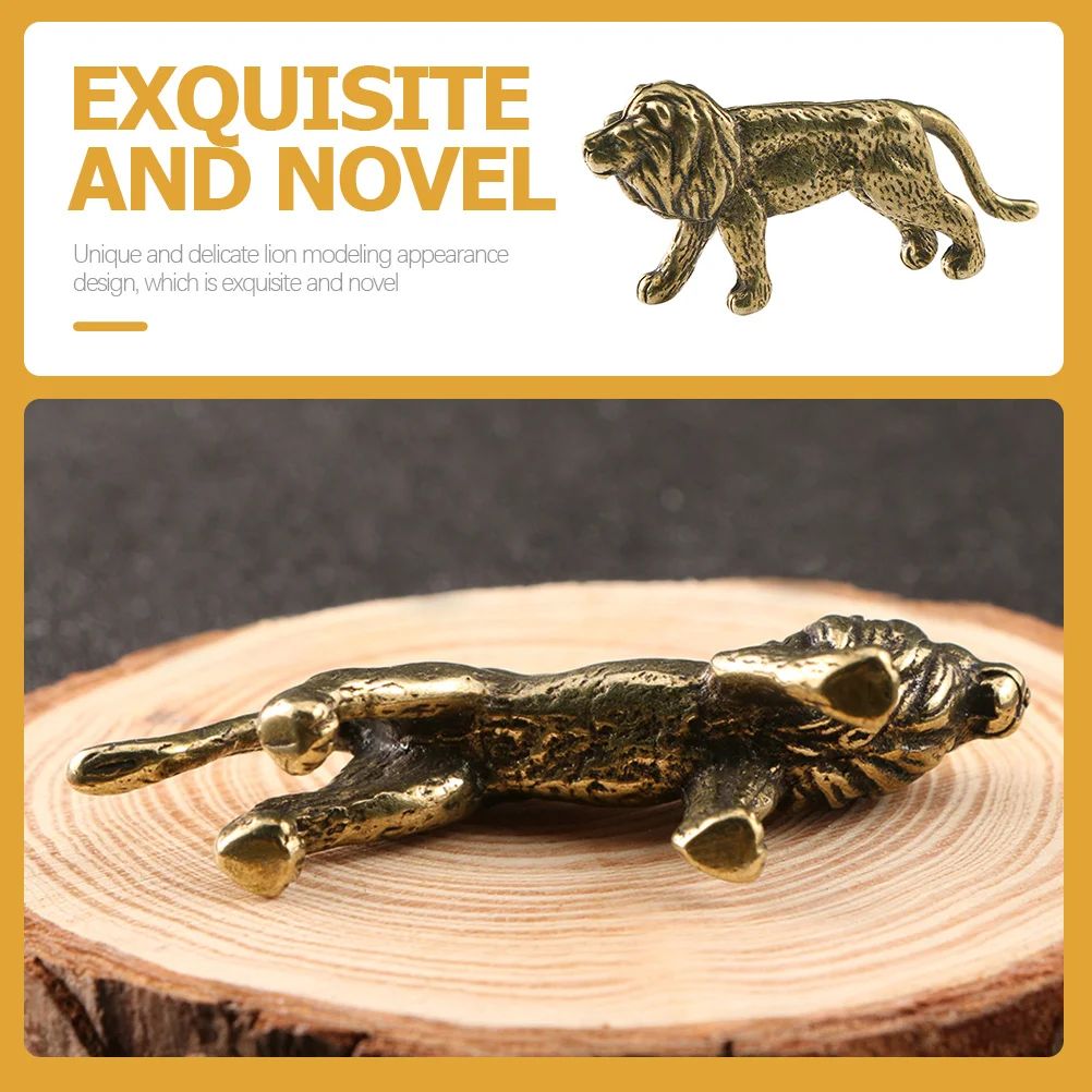 Brass Lion Craft Decoration Retro Animal Ornament Desktop Metal Lion Statue Exquisite Desktop Decor Brass Craft Decor 
Brass Lion Craft Decoration Retro Animal Ornament Desktop Metal Lion Statue Exquisite Desktop Decor Brass Craft Decor