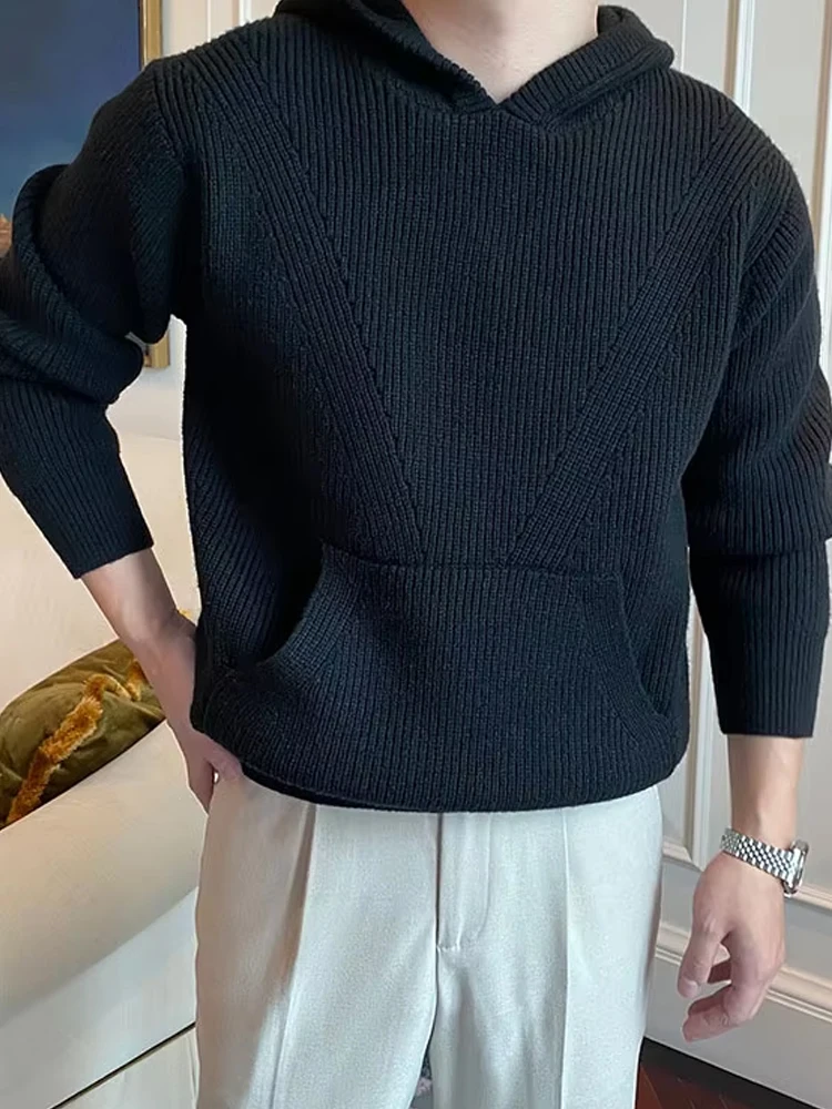 Casual Long Sleeve Solid Color Knitting Hoodies For Men Autumn Winter Fashionable Knit Jumper Vintage Hooded Sweater Mens Hoodie
Casual Long Sleeve Solid Color Knitting Hoodies For Men Autumn Winter Fashionable Knit Jumper Vintage Hooded Sweater Mens Hoodie