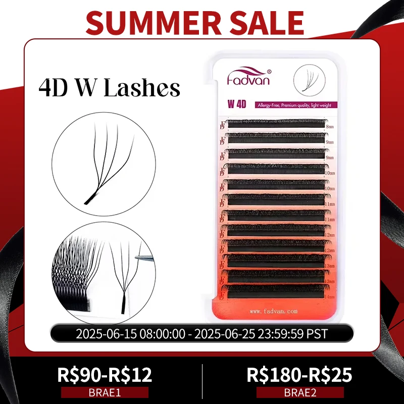 FADVAN 4D W Shape Eyelash Extension 4D Premade Volume Fans W Style False Eyelashes Natural Makeup Tools
FADVAN 4D W Shape Eyelash Extension 4D Premade Volume Fans W Style False Eyelashes Natural Makeup Tools