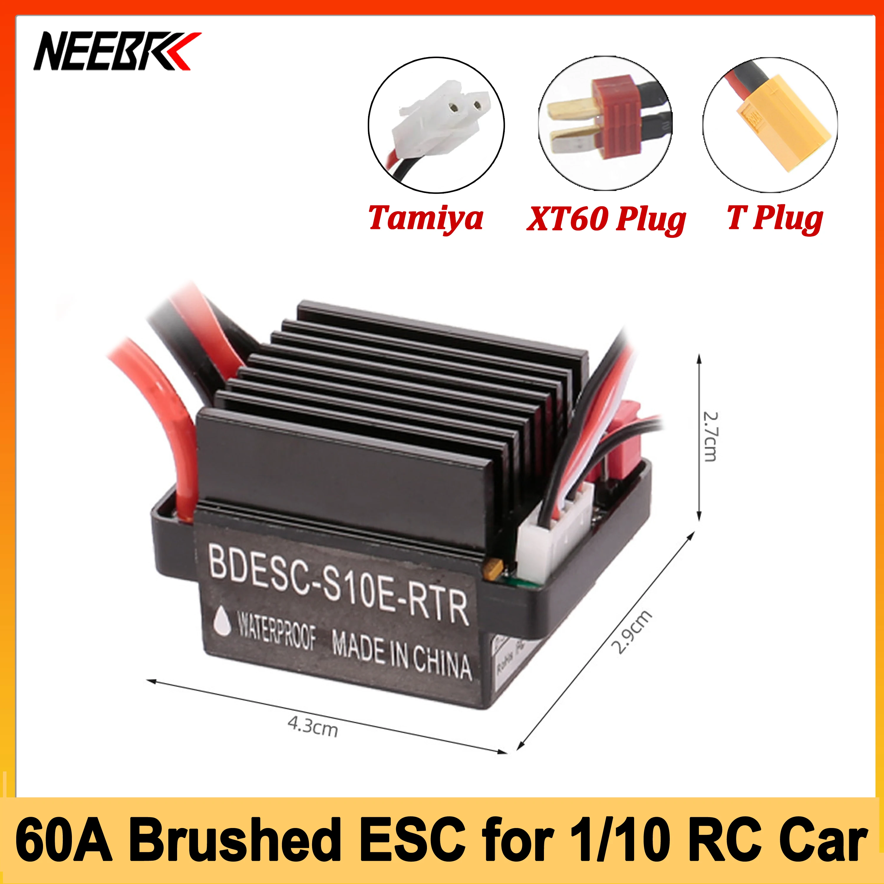 Rc ESC 320A 60A Brushed T/XT60/Tamiya Plug Electronic Speed Controller 2-3S for 1/10 RC Car Truck Crawler Motor Axial Toy Parts
Rc ESC 320A 60A Brushed T/XT60/Tamiya Plug Electronic Speed Controller 2-3S for 1/10 RC Car Truck Crawler Motor Axial Toy Parts