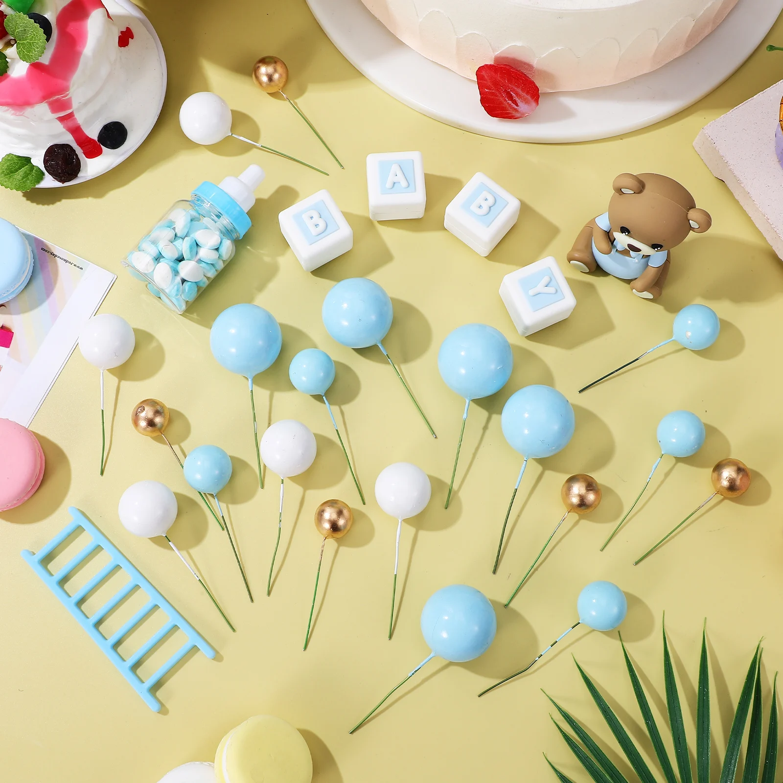 1 set Cake Decorations Bear Suspenders Baby Shower Boy Ball Toppers Reusable Cake Decor Birthday Party Wedding Graduation
1 set Cake Decorations Bear Suspenders Baby Shower Boy Ball Toppers Reusable Cake Decor Birthday Party Wedding Graduation