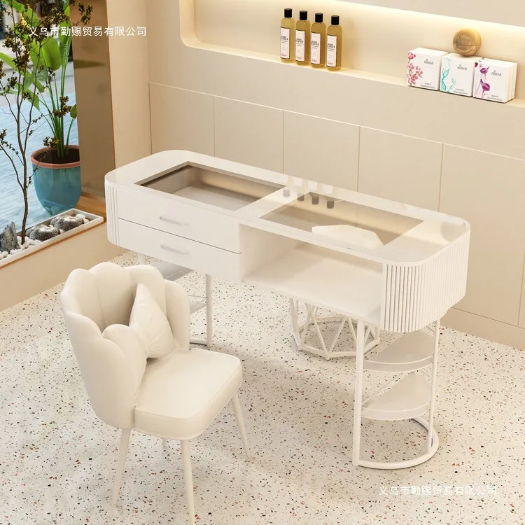 Cream style art table white Japanese economy glass single full set light luxury simple salon nail salon shop
Cream style art table white Japanese economy glass single full set light luxury simple salon nail salon shop