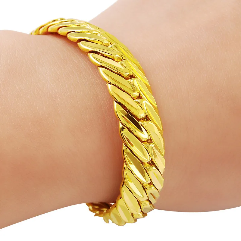 Luxury 24K 9999 Pure Gold real gold Bracelet Aggressive Bracelet for Men
Luxury 24K 9999 Pure Gold real gold Bracelet Aggressive Bracelet for Men