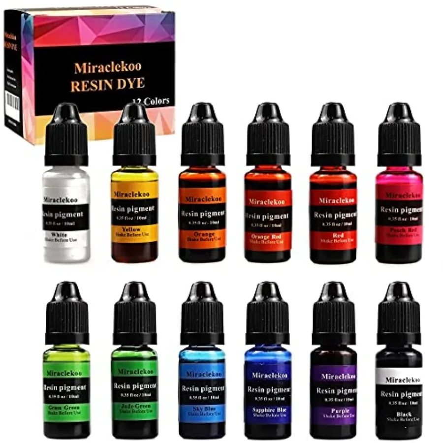 Epoxy Resin Color Dye Colorant Liquid Epoxy Resin Pigment, 10ml Each, Translucent
Epoxy Resin Color Dye Colorant Liquid Epoxy Resin Pigment, 10ml Each, Translucent