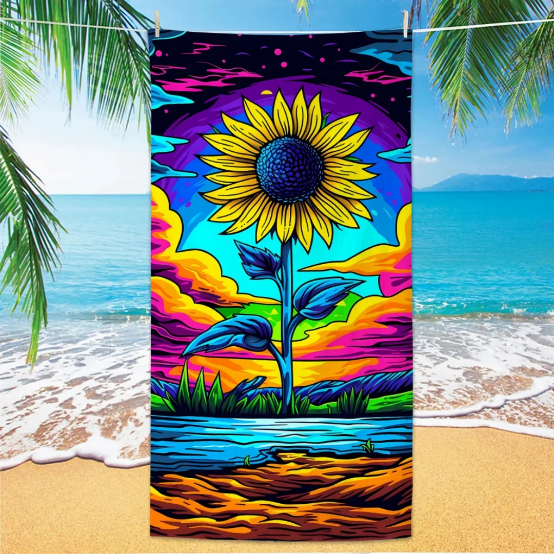 Sunflower Beach Towel, Digital Printing Thin Quick-Dry Anti-Sand Microfiber Lightweight for Swim, Yoga, Travel, Gym, Gift
Sunflower Beach Towel, Digital Printing Thin Quick-Dry Anti-Sand Microfiber Lightweight for Swim, Yoga, Travel, Gym, Gift