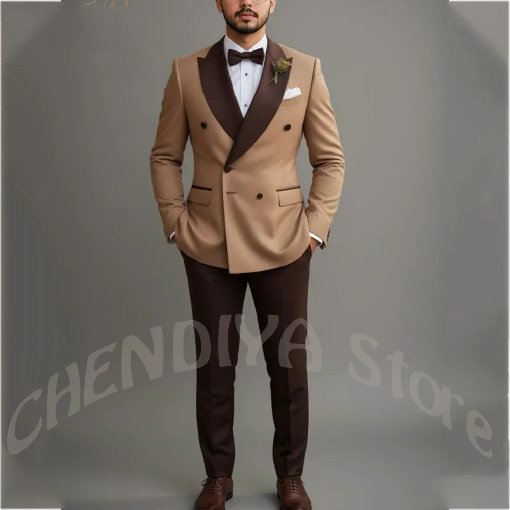 New Design Men's Suit Contrast Color Peak Lapel Double Breasted Two Piece Tuxedo Slim Fit Formal Party Business Jacket Pants
New Design Men's Suit Contrast Color Peak Lapel Double Breasted Two Piece Tuxedo Slim Fit Formal Party Business Jacket Pants