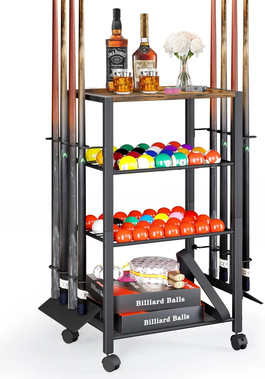 Heavy Duty Pool Stick Holder Rack for 8 Cue Sticks, Billiard Game Room Storage Stand
Heavy Duty Pool Stick Holder Rack for 8 Cue Sticks, Billiard Game Room Storage Stand