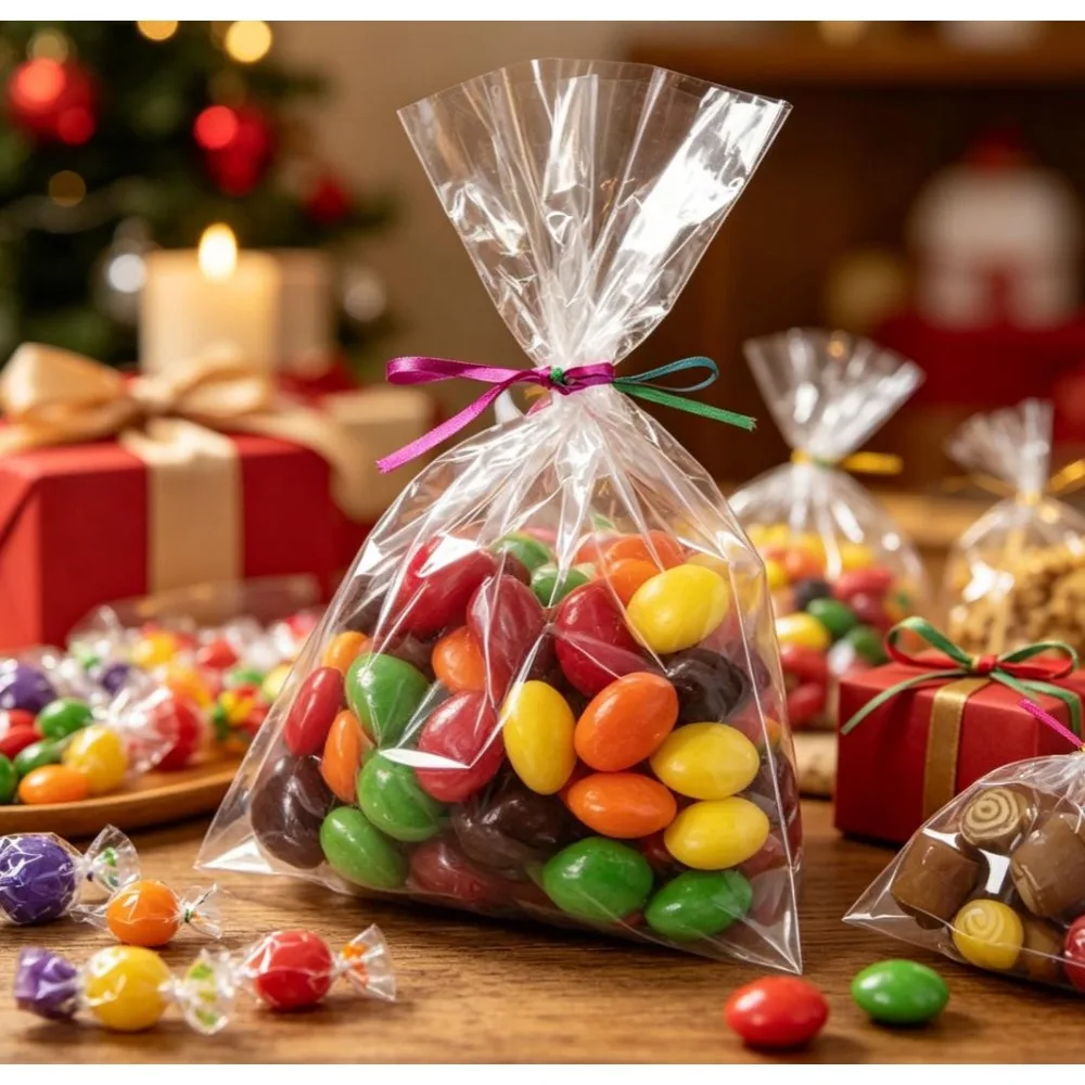 100Pcs 4x6 Inch Clear OPP Cellophane Treat Bags 1.4 Mil Thick Food Grade Packaging Pouches With 100 Pcs 4 Inch 5 Mixed Color Twist Ties For Candy Cookie Cake Pop Wedding Party Gift Wrapping Storage
100Pcs 4x6 Inch Clear OPP Cellophane Treat Bags 1.4 Mil Thick Food Grade Packaging Pouches With 100 Pcs 4 Inch 5 Mixed Color Twist Ties For Candy Cookie Cake Pop Wedding Party Gift Wrapping Storage