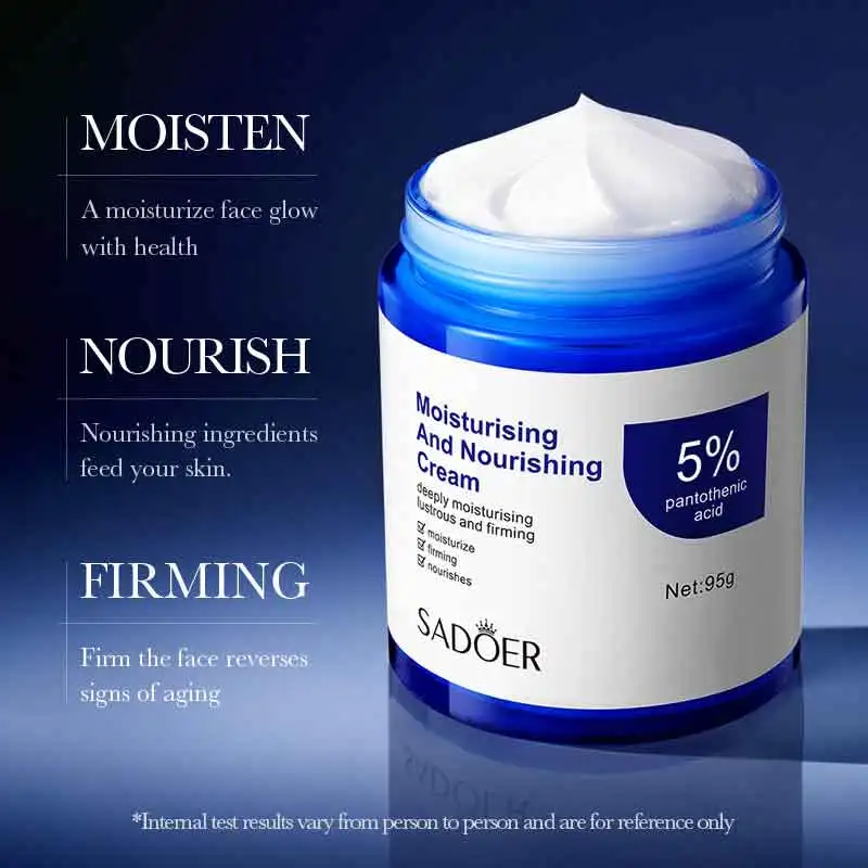 Увлажняющий и питательный, улучшающий барьер кожи SADOER Пантотенная кислота Увлажняющий и питательный для лица 
Увлажняющий и питательный, улучшающий барьер кожи SADOER Пантотенная кислота Увлажняющий и питательный для лица