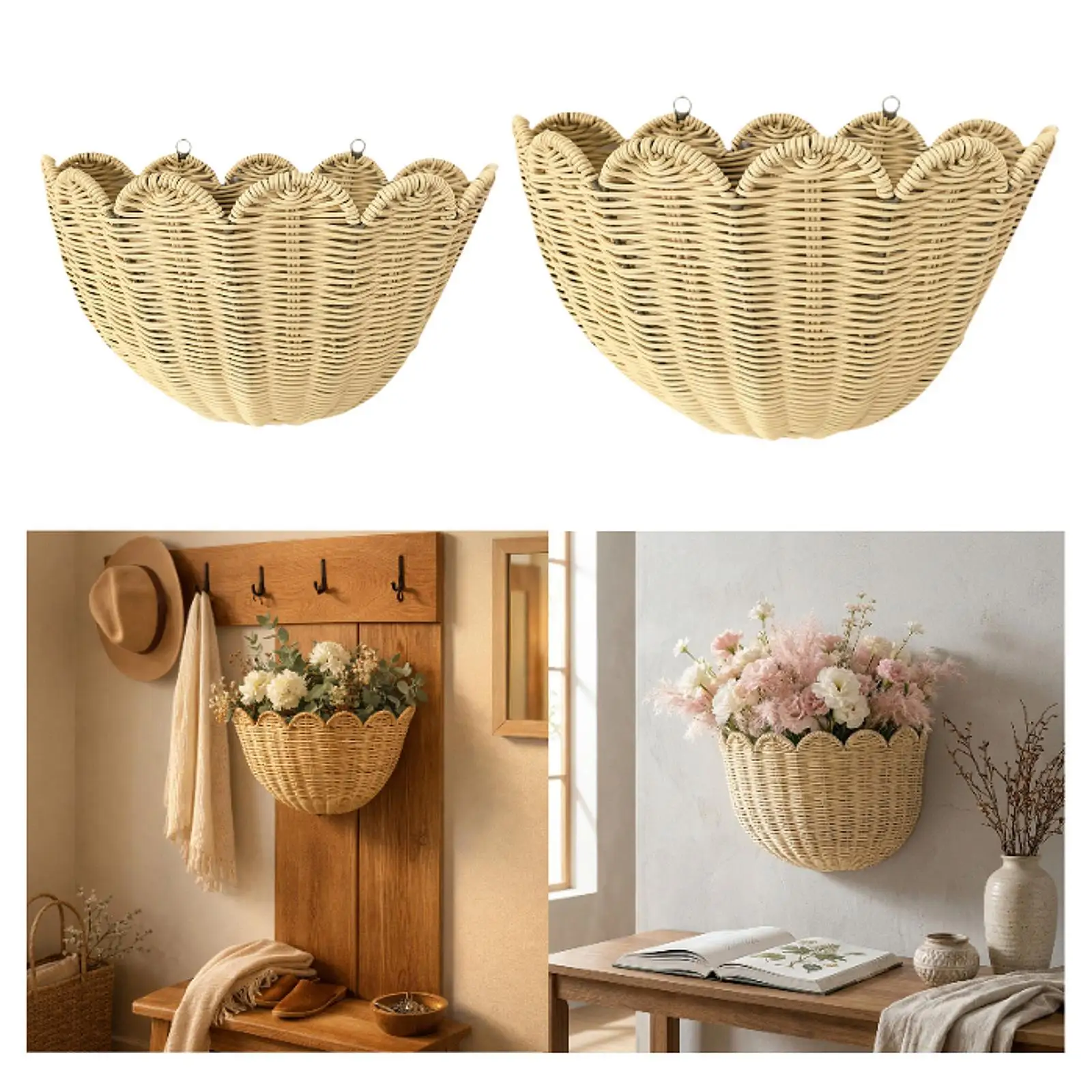 Hanging Basket Hand Woven Wall Basket Vintage Portable Multipurpose Wall Hanging Flower Basket for Vegetable Living Room Home
Hanging Basket Hand Woven Wall Basket Vintage Portable Multipurpose Wall Hanging Flower Basket for Vegetable Living Room Home