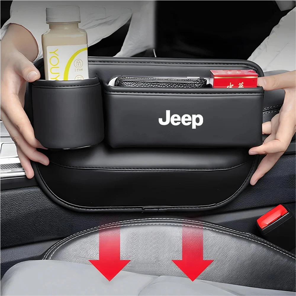 Car Seat Gap Organizer Genuine Leather For Jeep Renegade Wrangler Grand Side Storage Box with Cup Holder Auto Interior Parts
Car Seat Gap Organizer Genuine Leather For Jeep Renegade Wrangler Grand Side Storage Box with Cup Holder Auto Interior Parts