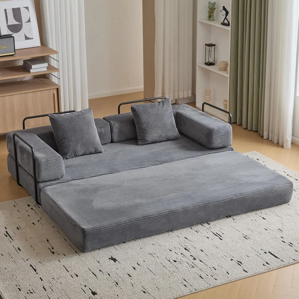 Convertible Sleeper Sofa Bed, Compression Folding Sofa with Pillow, No Assembly Required, Shape Frame, Floor Sofas Lounge Couch
Convertible Sleeper Sofa Bed, Compression Folding Sofa with Pillow, No Assembly Required, Shape Frame, Floor Sofas Lounge Couch