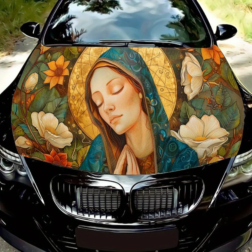 Vivid Spiritual Grace Blessed Virgin Mary Car Hood Vinyl Wraps Sticker, Car Engine Decal, Waterproof Self-adhesive Car Packaging
Vivid Spiritual Grace Blessed Virgin Mary Car Hood Vinyl Wraps Sticker, Car Engine Decal, Waterproof Self-adhesive Car Packaging