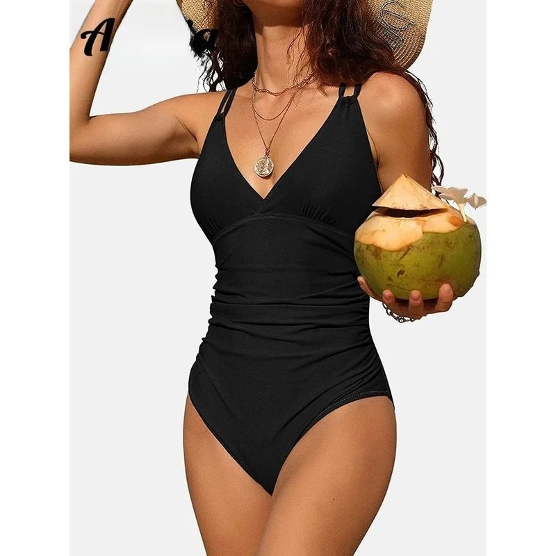 Женский купальник Anfilia: сексуальный, с V-образным вырезом, на двойных бретелях, средней длины, А-силуэт, с эффектом утягивания, для женщин, модный, удобный, для плавания
Женский купальник Anfilia: сексуальный, с V-образным вырезом, на двойных бретелях, средней длины, А-силуэт, с эффектом утягивания, для женщин, модный, удобный, для плавания