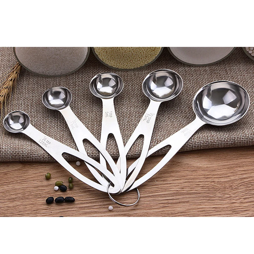 5Pcs Kitchen Measuring Spoons Set Stainless Steel Sturdy Rustproof Stackable Nested Design Coffee Milk Powder Spice Baking
5Pcs Kitchen Measuring Spoons Set Stainless Steel Sturdy Rustproof Stackable Nested Design Coffee Milk Powder Spice Baking