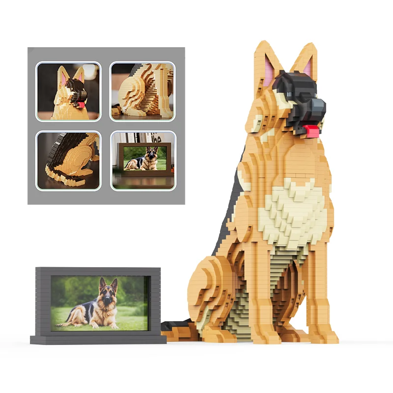 2546PCS Creative Family Partner German Shepherd Animal Model Building Blocks MOC Construction Bricks Toy Gift For Dog Lovers
2546PCS Creative Family Partner German Shepherd Animal Model Building Blocks MOC Construction Bricks Toy Gift For Dog Lovers