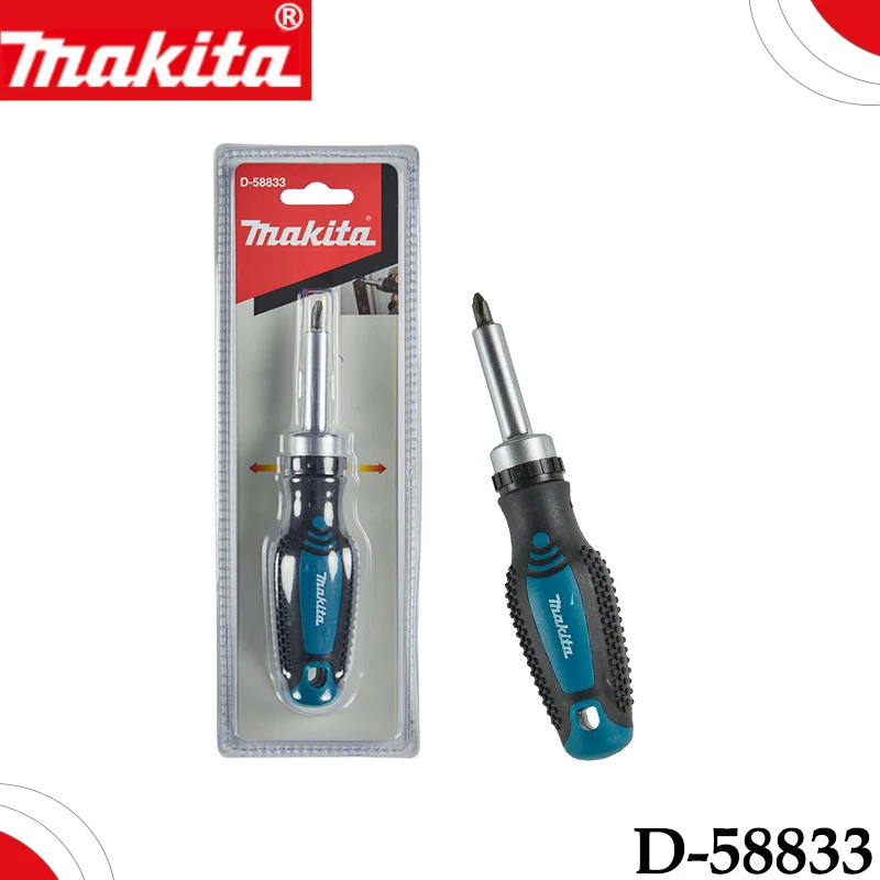 Makita D-58833 Ratcheting Screwdriver, 32-tooth Ratchet Mechanism with Magnetic Phillips/Slotted Bits
Makita D-58833 Ratcheting Screwdriver, 32-tooth Ratchet Mechanism with Magnetic Phillips/Slotted Bits