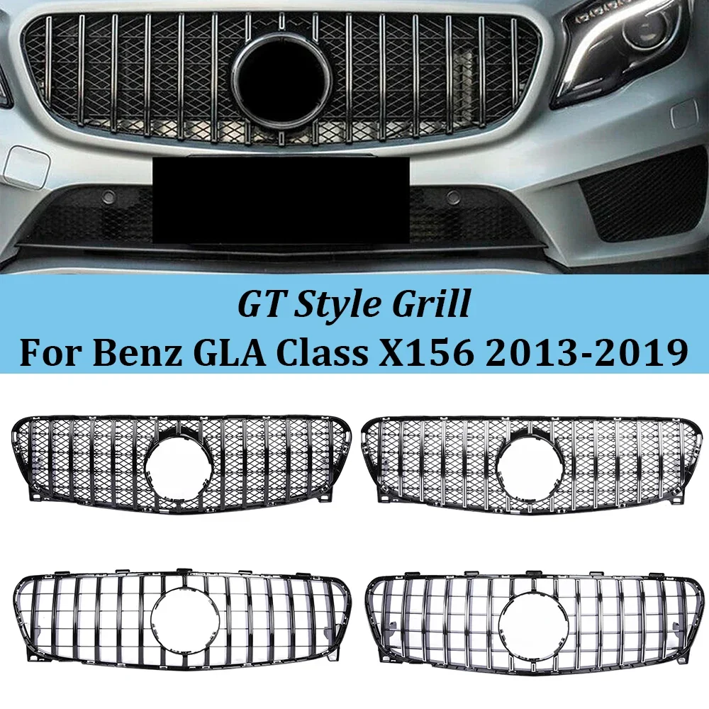 Решетка переднего бампера автомобиля GT Style для Mercedes Benz X156 GLA, черные/серебристые гоночные грили, автоаксессуары
Решетка переднего бампера автомобиля GT Style для Mercedes Benz X156 GLA, черные/серебристые гоночные грили, автоаксессуары