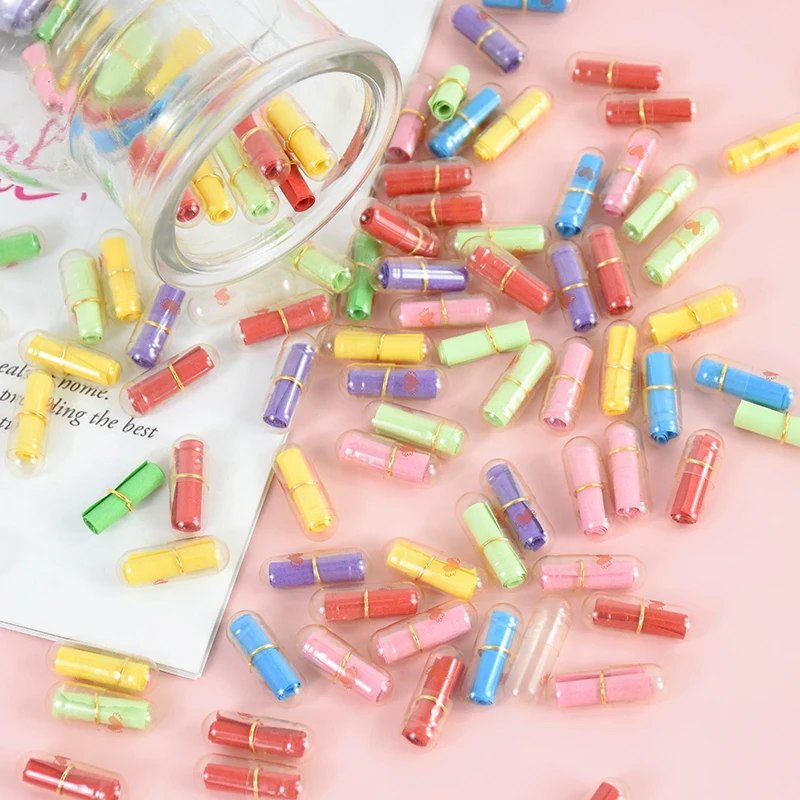 105pcs Message Capsule In Bottle Mini Transparent Wish Bottle Emoticon Smile Pills With Roll Paper Wedding Valentine's Day Gift
105pcs Message Capsule In Bottle Mini Transparent Wish Bottle Emoticon Smile Pills With Roll Paper Wedding Valentine's Day Gift