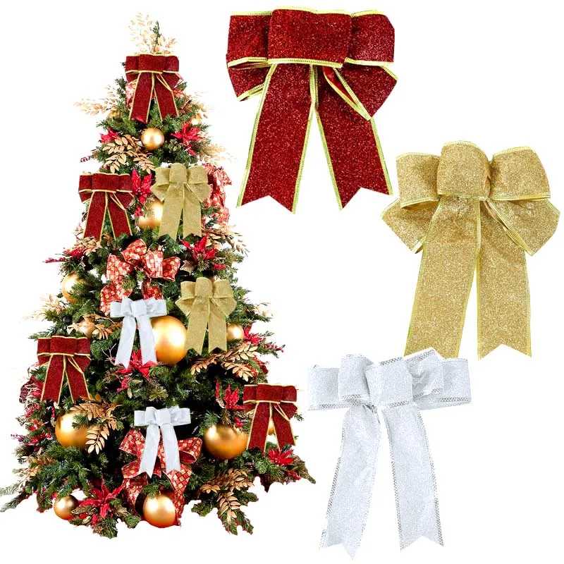 5P Christmas Tree Decor Big Glitter Bowknot Christmas Webbing Ribbon Bow Xmas New Year Home Party Gift Wrapping Boxes Decoration
5P Christmas Tree Decor Big Glitter Bowknot Christmas Webbing Ribbon Bow Xmas New Year Home Party Gift Wrapping Boxes Decoration
